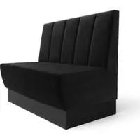 GGM Möbel Meyer S | Gastrobank | B:H 100 x 100 cm | Schwarz | Tief Gestreift | Samt