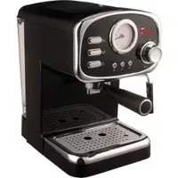 Sirge Cremilda Espressomaschine für Pulver und ESE-Pads, 15 bar [Pumpe hergestellt in Italien], 1100 W, Schwarz