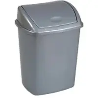 V-Part Abfallbehälter Vepa Bins, Volumen 15 l, mit Deckel, rechteckig, L 235 x B 300 x H 405 mm, Kunststoff, grau