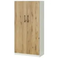 Möbel Kraft Aktenschrank mit Massivholzfront SOLIDLine ¦ weiß ¦ Maße (cm): B: 80 H: 159,8 T: 40.0