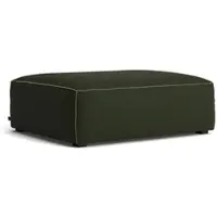 HAY - Mags Soft Ottoman S02 (S), dunkelgrün (Maglia) / Nähte: beige (Filzgleiter)