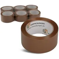BB-Verpackungen 36x Klebeband PP-Plus 58 my braun leise abrollend 50 mm x 66 m Packband Paketklebeband