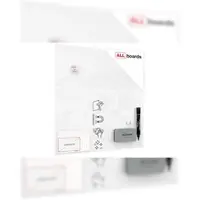 Allboards Glasboard – Premium SUPERWHITE Perlweiß 120×120 cm