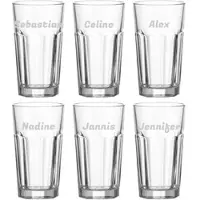 Luxentu Longdrinkglas ROCK XL 540 ml Name horizontal 6 Stück
