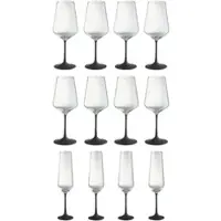 Peill+Putzler Gläserset Alura , schwarz , Glas , Maße (cm): B: 27 H: 19