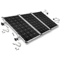 Offgridtec Befestigungskit mit Biberschwanz Dachhaken für Schrägdachmontage Solarpanele Rahmenhöhe 35mm | 3 | 35mm