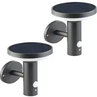 Autre 2 Premium-LED-Solar-Wandleuchten, PIR-Sensor, Nachtlicht, 600 Lumen