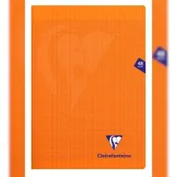 Clairefontaine 10x Heft A4 Mimesys, 24 Blatt 90g, französische Lineatur Seyès, Einband aus Polypropylen - Orange 383101C