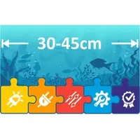 LEDaquaristik GmbH aquaLUMix LED Aufsatzleuchte für 30 bis 45cm Aquarium Beleuchtung | Komplett-Set