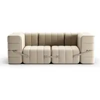 AMBIVALENZ Curt Modulcouch mit Armlehne JET Grau / Beige
