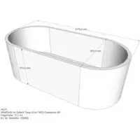 LDG förlag Badewannenträger passend für Geberit Tawa (iCon T450) 180 × 85 × 45 cm