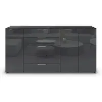 Möbel Kraft Sideboard Flipp ¦ schwarz ¦ Maße (cm): B: 199 H: 99