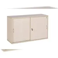 Ceha Schiebetüren- und Sideboard Büroschrank Holz 120 cm Breite in Dekor ahorn mit 2OH