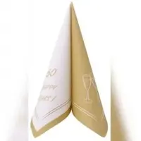 APARTina Airlaid Serviette Happy Years 60 Jahre in Gold, 40 x 40 cm, 50 Stück -