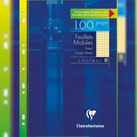 Clairefontaine 10x Packung mit 50 Blatt Ringbucheinlagen, DIN A4, 90g, blau, blanko - 1746C
