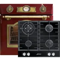 Kaiser Herd-set / Elektro Einbau Backofen EH 6355 RotEm 67L + KCG 6380 Gaskochfeld 60cm