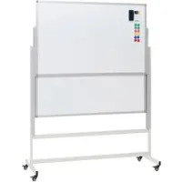 Proregal Whiteboard HxBxT 184x127x56 cm Zwei Tafeln Beidseitig Beschreibbar Höhenverstellbar Rollbar Inkl. Zubehör Magnettafel