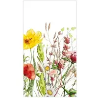 Home Fashion , Field of Flowers, Gourmet-Servietten aufgefaltetes Maß 40 cm x 33 cm, im Sechstelfalz, 15 Stück pro Packung