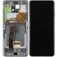 Samsung LCD Display mit Rahmen für Galaxy S20 Ultra G988F, Galaxy S20 Ultra 5 G G988B, Cosmic Grey