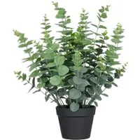 Creativ Green künstliche Pflanze Eukalyptus gunnii XL im Kunststofftopf, ca 60cm, grüngrau, UV-beständig