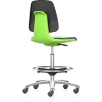 BIMOS Arbeitsstuhl Labsit mit Rollen Sitzhöhe 560-810 mm Stoff Sitzschale grün