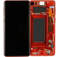 Samsung LCD-Kompletteinheit für Galaxy S10 G973F, Cardinal Red