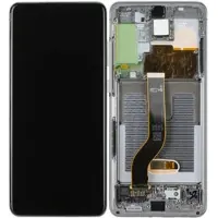 Samsung LCD Display mit Rahmen für Galaxy S20+ G985F, Galaxy S20+ 5G G986F, Cosmic Grey