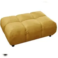 KAWOLA Polsterhocker VIVIEN Hockerbank Velvet curry