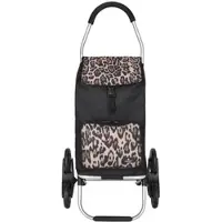 KENORADA Einkaufstrolley ER03 Daily Shopping Trolley Treppensteiger leopard