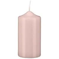 Kopschitz Kerzen Stumpen Kerzen Taupe Rosa 12 x Ø 5 cm, 12 Stück getauchte Stumpenkerzen mit Spitzkopf in RAL Qualität