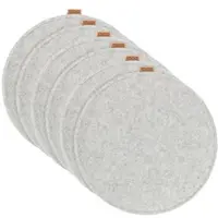 Miqio 6 er Set Sitzkissen 6 Sitzauflage mit Antirutschnoppen Ø 35 cm