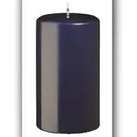 Kopschitz Kerzen Flachkopf-Stumpenkerzen Nachtblau Dunkelblau 60 x Ø 40 mm, 12 Stück