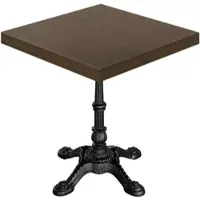 GGM Möbel KP | Bistro Tisch | B:T 80 x 80 cm | H 78 cm | Walnuß | Gestell: Schwarz