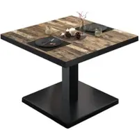 GGM Möbel BM | Bistro Loungetisch | B:T:H 80 x 80 x 41 cm | Vintage Old / Schwarz