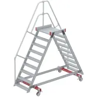 Euroline 512 mobiler Überstieg 60° Stufenausführung Alu gerieft Stufenbreite 800mm 9 Stufen