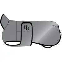 H G-VOGEL HorseGuard Totally reflektierender Hundemantel Dog Rug reflective schwarz mit Fleecefutter, Größe (cm): 70cm
