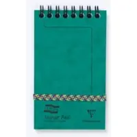 Clairefontaine 10x Europa Minor Pad, Block mit Doppelspirale kopfseitig 7,6x12cm, 60 Blatt abtrennbar liniert - Grün 482/1152Z