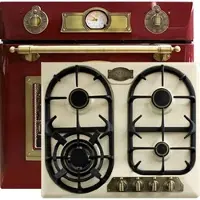 Kaiser Herd-set / Elektro Einbau Backofen EH 6355 RotEm 67L + KG 6325 ElfEm Gaskochfeld 60 cm