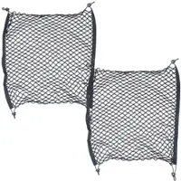Lescars 2er Pack Universal-Kofferraum-Gepäcknetz, 70 x 70 cm, dehnbar
