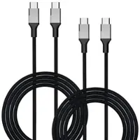 Callstel 2er-Set USB-C-Schnelllade-/Datenkabel, für PD bis 100 Watt, 2 m