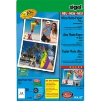 Sigel InkJet-Ultra-Photo-Papier seidenmatt 190g 50 Blatt Packung mit 10 Stück