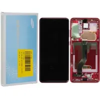 Samsung LCD Display mit Rahmen für Galaxy S20+ G985F, Galaxy S20+ 5G G986F, Aurora Red