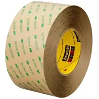 3M Doppelseitiges Klebeband mit Polyester-Träger 93015LE, Transparent, 38 mm x 55 m, 0,15 mm