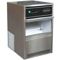 Chefgastro Eiswürfelmaschine PREMIK | 26kg/24h | 20g pro Eiswürfel | HxBxT 65,5x42x52,8cm | Edelstahl | + Geschirrtuch
