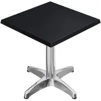 GGM Möbel WBC | Bistro Außen Tisch | B:T:H 70 x 70 x 80,5 cm | Schwarz / Aluminium | Quadratisch