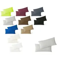 EXKLUSIV HEIMTEXTIL Kissenhülle Kissenbezug Doppelpack mit Reißverschluss hochwertige Jersey Qualität Silber 40 x 80 cm