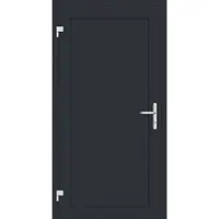 Haustuerenland.de Aluminium Nebeneingangstür "DIANA-G" 69 mm Anthrazit RAL 7016 außen öffnend DIN links