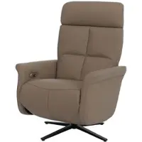 Mendler Relaxsessel HWC-L10, TV-Sessel Liegesessel, Liegefunktion drehbar, elektrisch verstellbar taupe