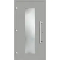 Haustuerenland.de Haustür "JULE" 79 mm RC3 Weißaluminium RAL 9006 außen öffnend DIN links