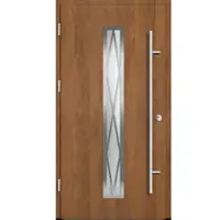 Haustuerenland.de Aluminium Landhaustür "AURORA" 82 mm RC2 Diamant-Applikationen Winchester holzähnlich beidseitig außen öffnend DIN links